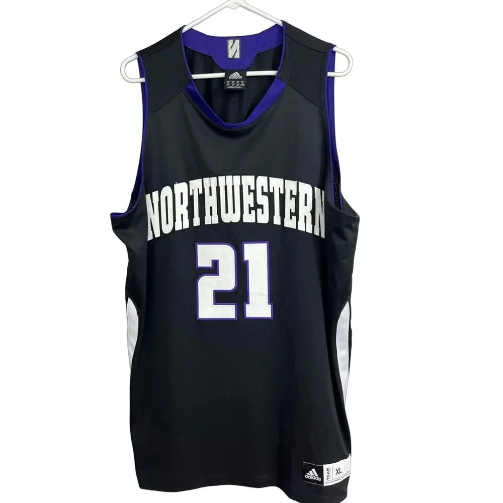 Authentic Vintage Adidas Northwestern Croatian Ivan Peljusic Basketball Jersey